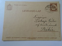 D190534  Levelezőlap 1931 GYOMA,  Tokaji Gábor  ref. tanító   Békés