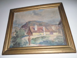 Sándor Adámi - border of Nagybánya (1912-1991) oil on canvas painting