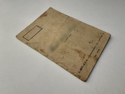 Papírrégiség 1952 lakbérkönyv bérletidíj füzet
