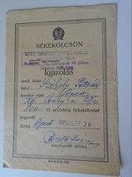 KA345.4    Békekölcsön  -Igazolás  1950  Budapest
