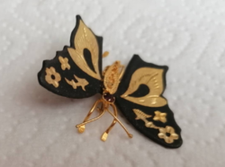 New! Similar to the Toledo process, a 24k gold-plated brooch was made