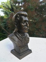Sztálin portré eredeti orosz kis bronz.