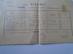 AD00007.12 POROSZLÓ  Születési anyakönyvi kivonat 1942 Tóth  Pelyvás