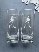 Johnnie walker with pair of glass glasses