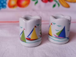FUNNY DESIGN Germany mini porcelán gyertyatartó pár