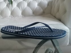 41-42-es SOULCAL&CO California strandpapucs, flip-flop, lábujjközös papucs, kék-fehér