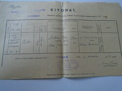 AD00007.8  POROSZLÓ  Születési anyakönyvi kivonat 1942 Sárközi Kiss