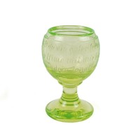 Antique uranium glass chalice, 19th century