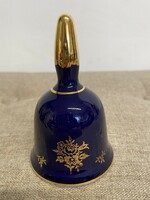 Limoges French Porcelain Cobalt Blue Bell a16