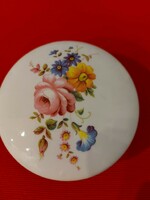 Aquincum virágos porcelán bonbonier,kézzel festett