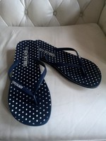 41-42-es SOULCAL&CO California strandpapucs, flip-flop, lábujjközös papucs, kék-fehér