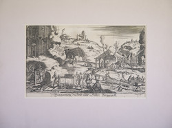 No. Xviii Copper engraving of Hungarian gold and silver miners