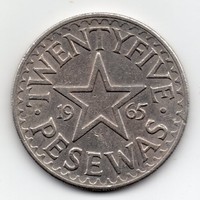 Ghána 25 pesewas, 1965