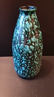 Green-blue-black pond head, ceramic vase. 24 cm high.