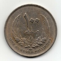 Líbia 100 milliémes, 1965