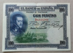 Spain 100 pesetas 1925 vf