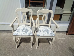 Shabby chic chairs in pairs.