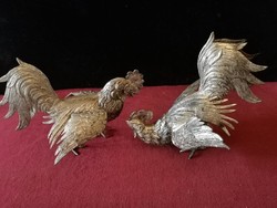Silver-plated rooster / 2 pcs.