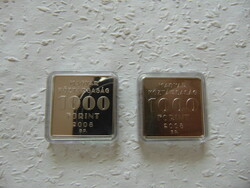 Puskás Tivadar 1000 forint 2008 BU + PP 2 darab érme