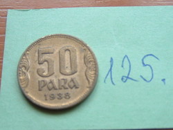 JUGOSZLÁV KIRÁLYSÁG 50 PARA 1938  125.