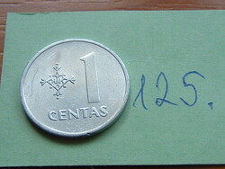 LITVÁNIA 1 CENTAS 1991 ALU.  125.