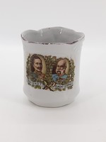 Ferenc József porcelán emlék bögre, pohár