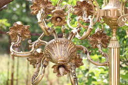 Barokk stílusú sárgaréz 6 karos csillár
