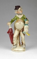 1J057 Férfi libával német porcelán szobor