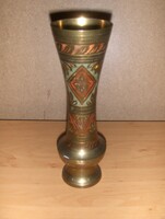 Cizellált réz váza 24,5 cm magas (KV)