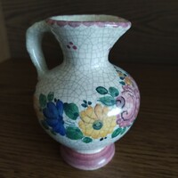 Gmundner repesztett mázas kis kancsó/váza (sérült)