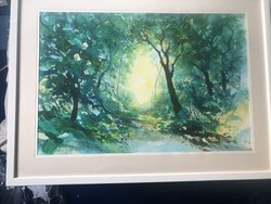 George Laluk forest clearing 2004 watercolor