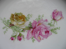 Antik rózsás keresztelői ajándék tányér