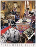 Perlmutter Isaac's Salon 1910 painting art poster, times of peace ornate apartment interior century