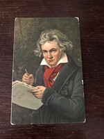 Color postcard of German composer Ludvig von Bethoven from 1770 to 1827. Painting by Joseph Karl Stieler.