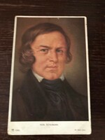 Rob. Schumann német zeneszerző.1810-1856 színes képeslap. Írott. Bélyeggel ellátott.