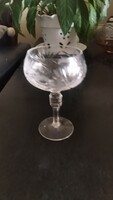 Ólom kristály  pohár 15 cm magas