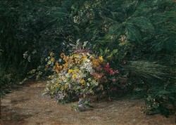 Olga florian - field bouquet - reprint canvas reprint