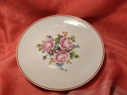 Antik virágmintás porcelán tányér