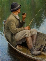 Pekka halonen - fisherman - canvas reprint