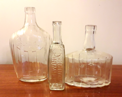 Old liqueur bottle gschwindt liqueur factory budapest bottle 3 pcs