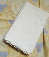 Antique white polka dot pillowcase with lace decoration - ornament pillow cover