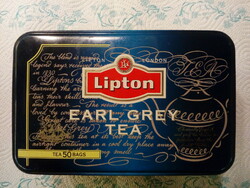 Lipton régi angol teás doboz, teatartó fém doboz
