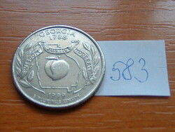USA 25 CENT 1/4 DOLLÁR 1999 / D DENVER, (Georgia), G. Washington #583
