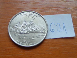 Usa 25 cents 1/4 dollar 1999 / p philadelphia, (new jersey), g. Washington # 631