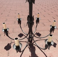 Old iron 6-branch chandelier
