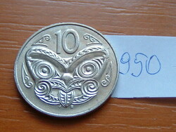 New Zealand New Zealand 10 cents 1997 (n) Maori Mask Copper-Nickel # 950