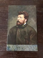 Bizet 1838-1875 French romantic composer. Color postcard based on painting, post clear.
