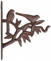 Cast iron bird console with flower holder