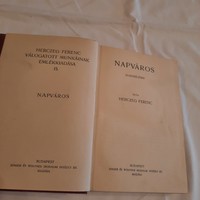 Herczeg Ferenc válogatott munkáinak emlékkiadása 1933  Napváros /Elbeszélések / 15/20. kötet