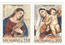 San Marino Commemorative Stamps Pair 1976